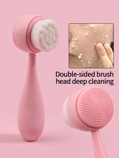 Silicone Face Cleansing Brush Double-Sided