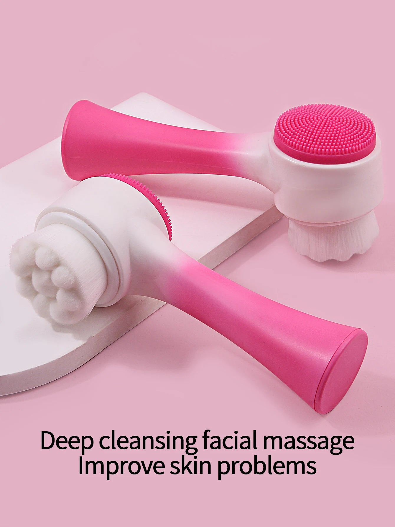 Silicone Face Cleansing Brush Double-Sided