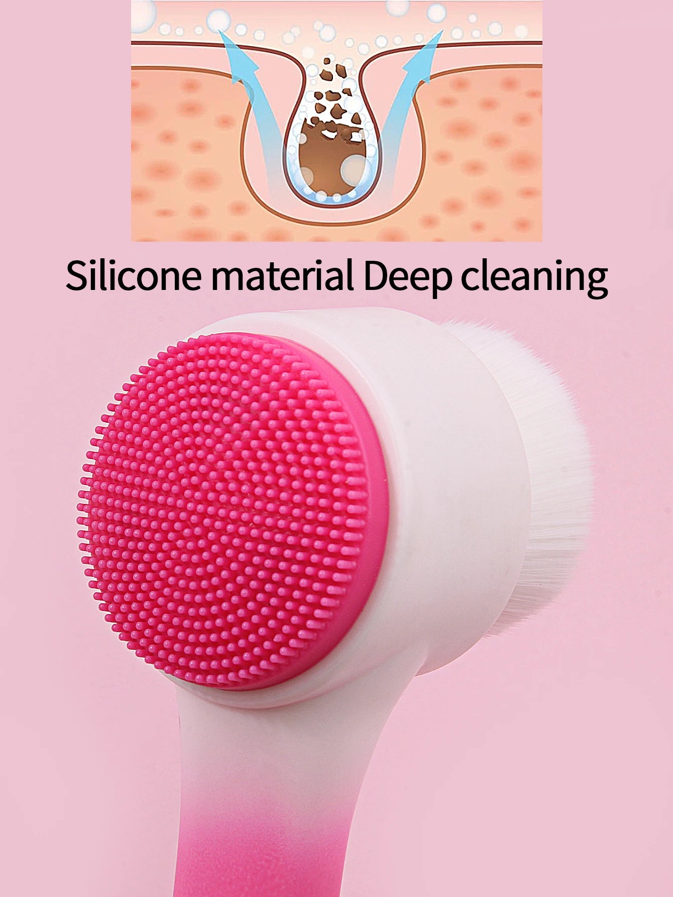 Silicone Face Cleansing Brush Double-Sided