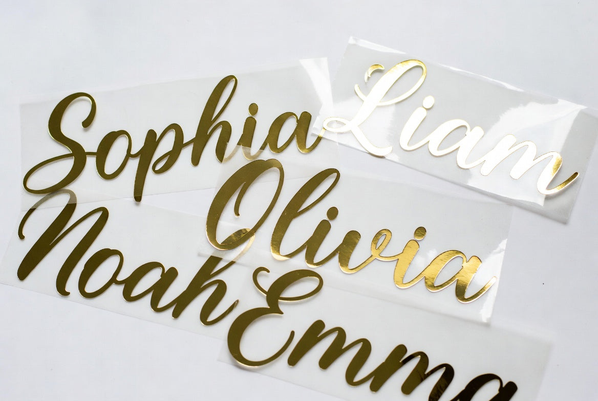 Custom Cursive Name Vinyl Decal | Transfer Stickers