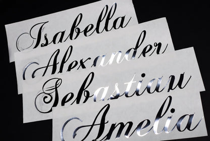 Custom Cursive Name Vinyl Decal | Transfer Stickers