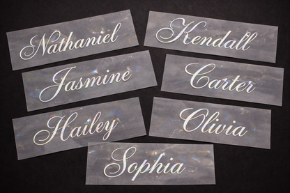 Custom Cursive Name Vinyl Decal | Transfer Stickers