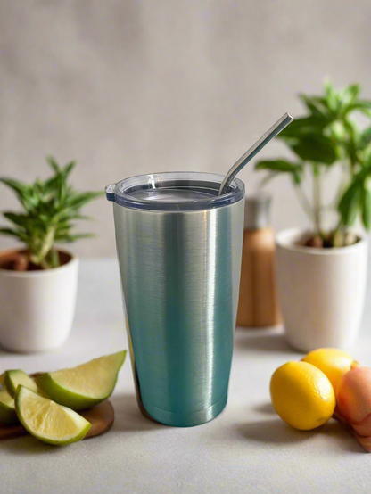 20Oz Personalized Tumbler Double Wall Vacuum with Lid and Straw